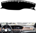 Leather Dashboard Cover Compatible with Mercedes S Class W222（NO HUD 2014-2020，Dash Cover（Black）