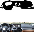 leather dashboard cover Compatible with BMW NEW 5 series（HUD） 2018-2023，dash cover（black）