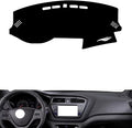 leather dashboard cover Compatible with HyundaiHyundai i20 2018，dash cover（black）
