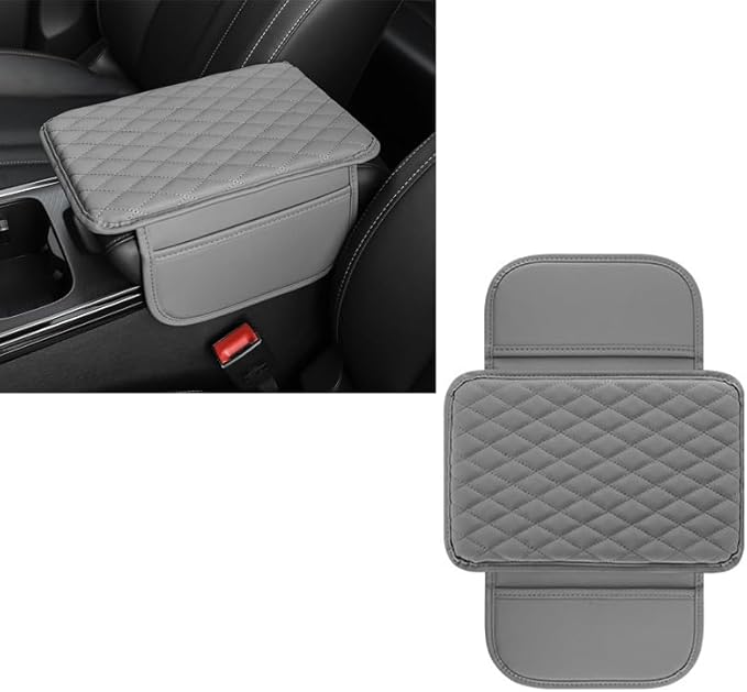 Car Armrest Cushion for Mini Countryman (U25) 2023 2024 2025, Car Centre Console Pad Scratch Protection Waterproof Armrest Cushion Interior Accessories,Grey