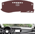 Leather Dashboard Cover Compatible with Cadillac XT6（No Warning Light） 2020-2025,Dash Board Cover mat Anti-Slip Sun-Proof and dust-Proof(Brown)