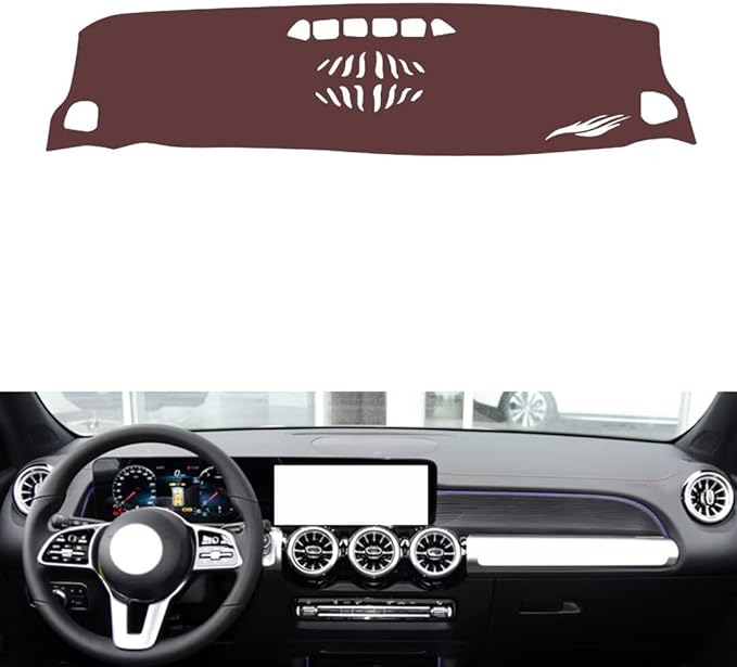 Leather Dashboard Cover Compatible with Mercedes EQB（NO HUD） 2020-2025，Dash Cover, Non-Slip Dash Cover, Dash mat Dashboard Cover, Interior Dash Covers