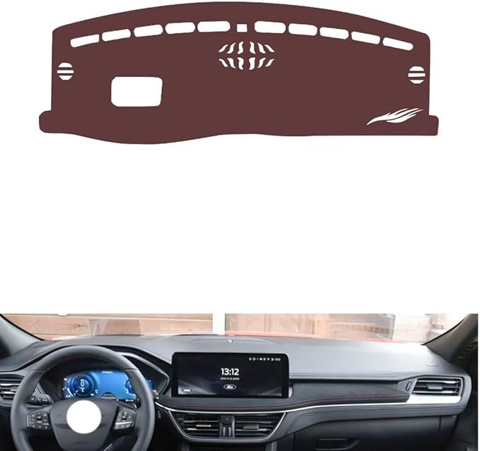 Leather Dashboard Cover Compatible with Ford Escape（HUD 2020-2025，Dash Cover, Non-Slip Dash Cover, Dash mat Dashboard Cover, Interior Dash Covers
