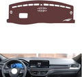 Leather Dashboard Cover Compatible with Ford Escape（HUD 2020-2025,Dash Board Cover mat Anti-Slip Sun-Proof and dust-Proof(Brown)
