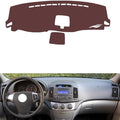Leather Dashboard Cover Compatible with HyundaiHyundai I30（Storage Box）,Dash Board Cover mat Anti-Slip Sun-Proof and dust-Proof(Brown)