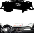 leather dashboard cover Compatible with BMW X4 (NO HUD 2014-2016，dash cover（black）