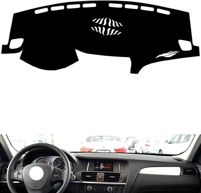 leather dashboard cover Compatible with BMW X4 (NO HUD 2014-2016，dash cover（black）