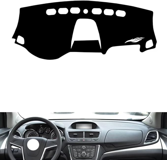 leather dashboard cover Compatible with Buick Encore 2013-2015，dash cover（black）
