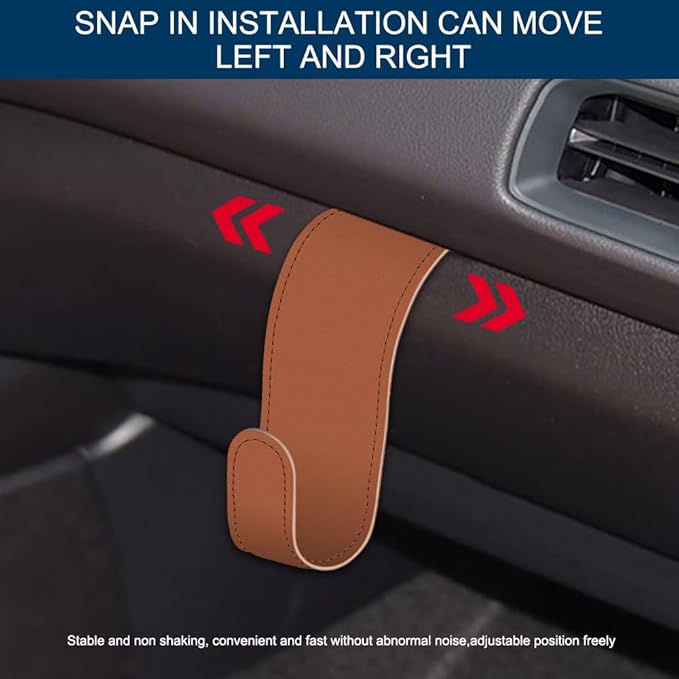 Car Co-Pilot Glovebox Hooks, Glove Box Organizer for Car, Anti-Scratch Vehicle Passenger Seat Storage Hanger, Auto Accessories Auto Glove Box Front Seat Hook for SUV Sedan Truck (Orange)
