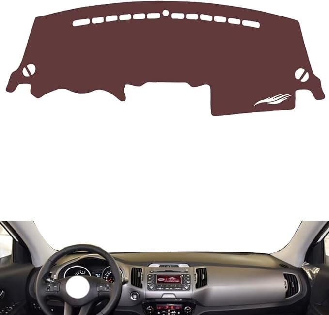 Leather Dashboard Cover Compatible with KIA Sportage（Full Coverage） 2011-2016，Dash Cover, Non-Slip Dash Cover, Dash mat Dashboard Cover, Interior Dash Covers
