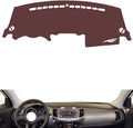 Leather Dashboard Cover Compatible with KIA Sportage（Full Coverage） 2011-2016,Dash Board Cover mat Anti-Slip Sun-Proof and dust-Proof(Brown)