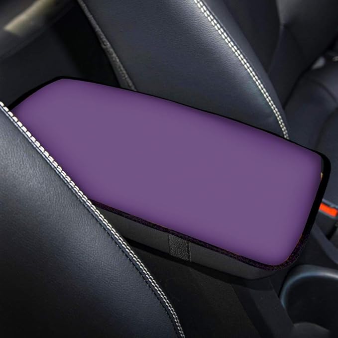 Car Interior Accessories Center Console Armrest Cushion Cover Pad Purplel Universal Size Fit for Most Sedan Truck SUV Seat Box