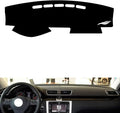 leather dashboard cover Compatible with VW Compatible with Magotan（no speakers、sensor） 2007-2016，dash cover（black）