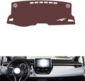 Leather Dashboard Cover Compatible with Toyota Allion,Dash Board Cover mat Anti-Slip Sun-Proof and dust-Proof(Brown)
