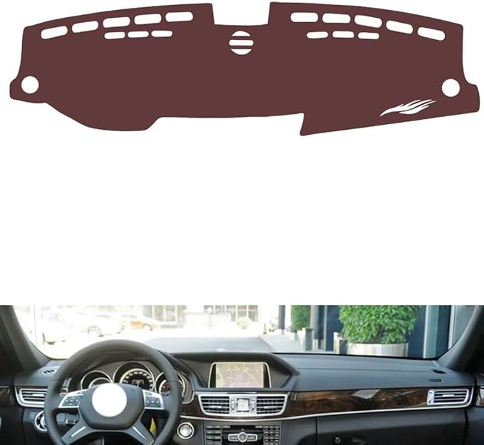 Leather Dashboard Cover Compatible with Mercedes E Class 2010-2015，Dash Cover, Non-Slip Dash Cover, Dash mat Dashboard Cover, Interior Dash Covers