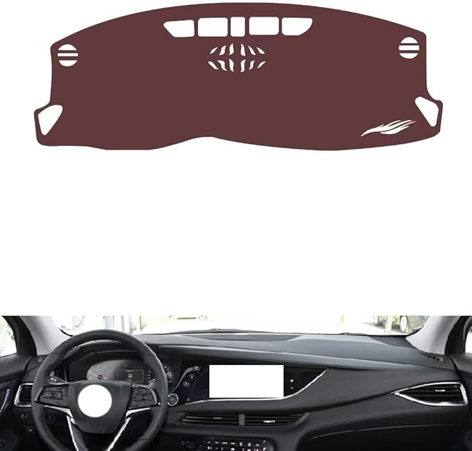 Leather Dashboard Cover Compatible with Buick Enclave (No Warning Light)，Dash Cover, Non-Slip Dash Cover, Dash mat Dashboard Cover, Interior Dash Covers