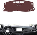 Leather Dashboard Cover Compatible with Buick Enclave (No Warning Light),Dash Board Cover mat Anti-Slip Sun-Proof and dust-Proof(Brown)