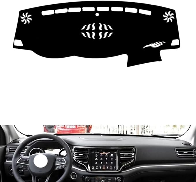 leather dashboard cover Compatible with JEEP Grand Commander，dash cover（black）
