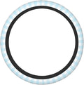 Thickened Elastic Steering Wheel Cover, Baby Boy Pastel Blue Gingham Plaid Ultra, Soft, Breathable, Fit for Cars, SUVs, Trucks, Stylish Comfortable Grip