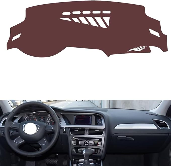Leather Dashboard Cover Compatible with Audi A4L 2009-2016，Dash Cover, Non-Slip Dash Cover, Dash mat Dashboard Cover, Interior Dash Covers