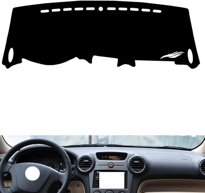 leather dashboard cover Compatible with KIA NEW Carens 2007-2011，dash cover（black）