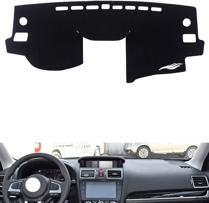 leather dashboard cover Compatible with SubaruSubaru WRX 2014-2017，dash cover（black）