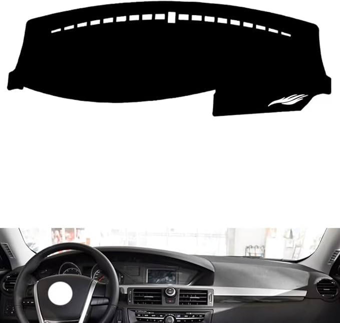 leather dashboard cover Compatible with MG MG6 2010-2015，dash cover（black）