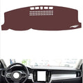 Leather Dashboard Cover Compatible with Volvo S90 2017-2025,Dash Board Cover mat Anti-Slip Sun-Proof and dust-Proof(Brown)