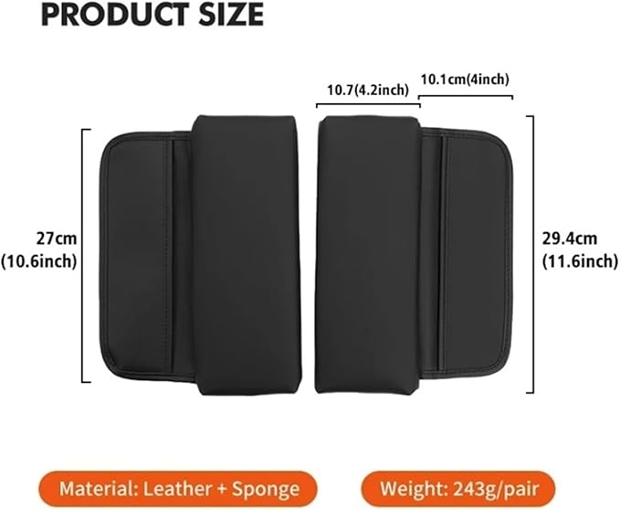 Car Center Console Armrest Cushion, Leather Armrest Box Pad, Split Pad Compatible with Genesis Coupe G70 G80 G90 GV60 GV70 GV80 EV BH GV90, Car Interior Accessories(Red)