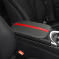 Car Armrest Seat Box Mat, PU Leather Center Console Cover, Universal Waterproof Car Interior Accessories, Arm Rest Box Protector Cushion Pad for Most Vehicle (Red)