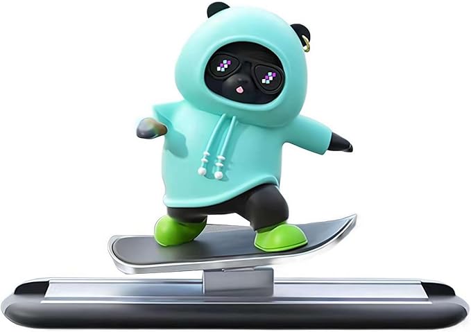 Slidable Skateboard Bear Car Dashboard Ornaments,Funny Mini Skateboard Bear Auto Center Console Ornaments Universal Car Interior Accessories Gifts for Women Men