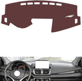 generic leather dashboard cover Compatible with Toyota Yaris LX 2020-2022，dash cover, Non-Slip Dash Cover, Dash mat Dashboard Cover, Interior Dash Covers, brown