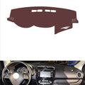 Leather Dashboard Cover Compatible with Mitshubishi Triton 2016-2019,Dash Board Cover mat Anti-Slip Sun-Proof and dust-Proof(Brown)