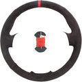 Custom Microfiber Leather Steering Wheel Cover fit for 1998-2005 206, 206 SW, 206 CC - Slip-On Design(C-Red thread)