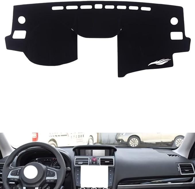 leather dashboard cover Compatible with SubaruSubaru XV 2012-2017，dash cover（black）