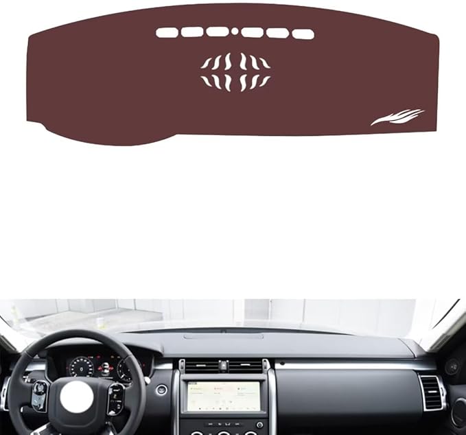 Leather Dashboard Cover Compatible with LR Discovery 5 2017-2021，Dash Cover, Non-Slip Dash Cover, Dash mat Dashboard Cover, Interior Dash Covers