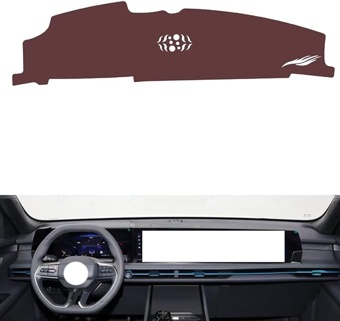 Leather Dashboard Cover Compatible with Ford Edge L（NO HUD） 2023，Dash Cover, Non-Slip Dash Cover, Dash mat Dashboard Cover, Interior Dash Covers