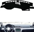 leather dashboard cover Compatible with VW Lamando（speakers） 2014-2021，dash cover（black）