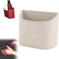 Universal Leather Car Door Cup Holder Trash Can, Leakproof Car Trash Bin,Multifunctional Back Seat Car Organizer for Hold Phones, Snacks, Drinks (A-White)