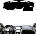 leather dashboard cover Compatible with Infiniti Q50，dash cover（black）