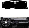 leather dashboard cover Compatible with Audi A3 2021-2024，dash cover（black）