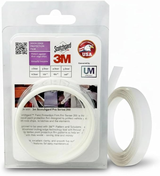 3M-2Door, Door Edge, Paint Protection Film, Scotch Guard, PPF 8mil Precut Strips, Universal Fit Cars, Truck, SUV, Clear Tape, Door Protector, Car Accessories Upromax