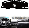 leather dashboard cover Compatible with VW Tayron 2023-2024，dash cover（black）