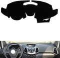 leather dashboard cover Compatible with FORD Ecosport（No navigation） 2013-2017，dash cover（black）