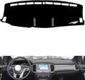 leather dashboard cover Compatible with Ford everest (no speakers)，dash cover（black）