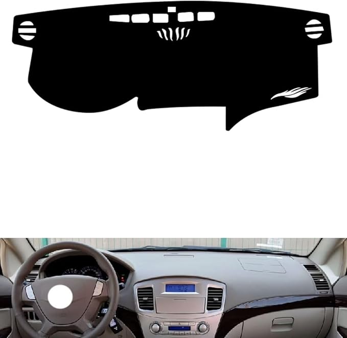 leather dashboard cover Compatible with Mitsubishi Galant，dash cover（black）