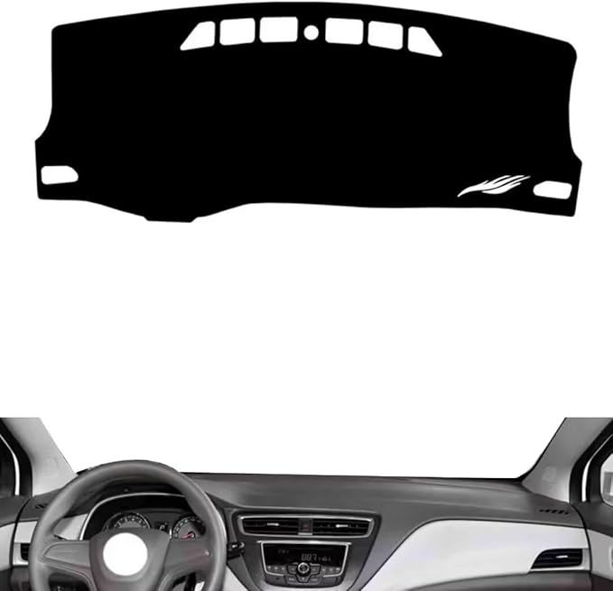 leather dashboard cover Compatible with Chevy Lova RV 2016-2018，dash cover（black）