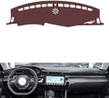 Leather Dashboard Cover Compatible with Peugeot 508L 2019-2023,Dash Board Cover mat Anti-Slip Sun-Proof and dust-Proof(Brown)