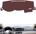 Leather Dashboard Cover Compatible with Toyota Corolla EX 2004-2011,Dash Board Cover mat Anti-Slip Sun-Proof and dust-Proof(Brown)