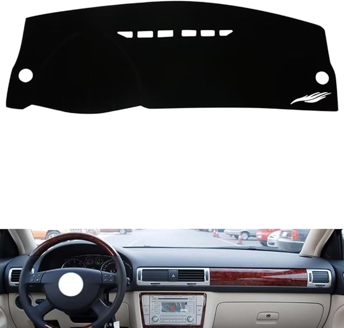 leather dashboard cover Compatible with VW New Passat 2009-2011，dash cover（black）